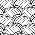 Black and White Seamless Pattern with Ethnic Motifs