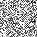 Black and white seamless pattern. Ethnic and tribal motifs. Imitation of an embroidered texture. Vector illustration Royalty Free Stock Photo