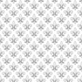 Black and white seamless pattern with fleur de lis, heraldic lily. Vector background. Royalty Free Stock Photo