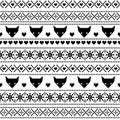 Black and white seamless pattern with fox for kids holidays. Scandinavian sweater style. Christmas decorations.
