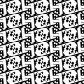 Black and White seamless pattern.