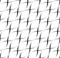 Black and white seamless pattern twist line style, abstract back Royalty Free Stock Photo