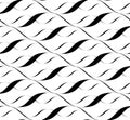 Black and white seamless pattern twist line style, abstract back Royalty Free Stock Photo