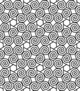 Black and white seamless pattern with twist line style. Royalty Free Stock Photo