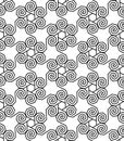 Black and white seamless pattern with twist line style. Royalty Free Stock Photo