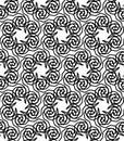 Black and white seamless pattern with twist line style. Royalty Free Stock Photo
