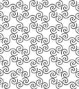 Black and white seamless pattern with twist line style. Royalty Free Stock Photo