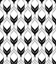 Black and white seamless pattern twist line style, abstract background Royalty Free Stock Photo