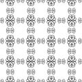 Black and white Seamless pattern.