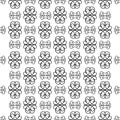 Black and white Seamless pattern.