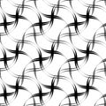 Black and white seamless pattern wave line style, abstract background Royalty Free Stock Photo