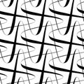 Black and white seamless pattern wave line style, abstract background. Royalty Free Stock Photo