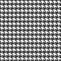 Black and white seamless pied de poule squares background pattern print design