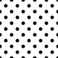 Black and white seamless polka dot pattern.