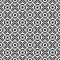 Black and white seamless repeated geometric art pattern background