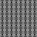 Black and white seamless repeated geometric art pattern background Royalty Free Stock Photo