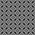 Black and white seamless repeated geometric art pattern background. Textile, books. Royalty Free Stock Photo