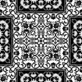 Black And White Seamless Repeating Pattern Tile