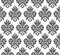 Black and white Seamless Repeating Vector Pattern Royalty Free Stock Photo