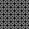 Black and white Seamless Repeating Vector Pattern. Multicolored, idea. Royalty Free Stock Photo