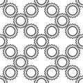 Black and White Seamless Steampunk Pattern Royalty Free Stock Photo