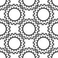 Black and White Seamless Steampunk Pattern Royalty Free Stock Photo