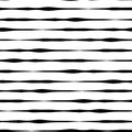 Black and white seamless vector background. Black hand drawn horizontal strokes in rows on white background. Wavy doodle lines. Royalty Free Stock Photo