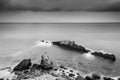 Black and white seascape