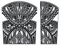 Set of Maori style ornaments. Body tattoo