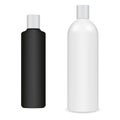 Black white shampoo bottle 3d blank isolated blank