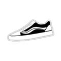 black and white shoe vector illustration image Royalty Free Stock Photo
