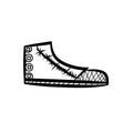 Black white shoes logo on isolated background. Simple and minimalist design. Royalty Free Stock Photo