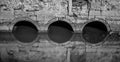 3 Drain circules reflect on the Water Royalty Free Stock Photo