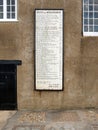 Black and white sign for Fishmarket Square, ancient market in harbour