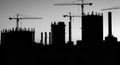 Construction Site Silhouette Royalty Free Stock Photo