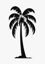 Graphic Palm Tree Icon On White Background Royalty Free Stock Photo