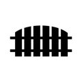 Black and white silhouette picket fence Royalty Free Stock Photo