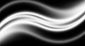 Black and White Silk Fabric Waves Abstract Background with Smooth Shiny Texture and Soft Light Royalty Free Stock Photo
