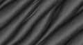 Black white silk satin fabric abstract background. Drapery fold crease wavy crumpled. Light shiny glitter shimmer shine.