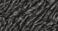 Black white silk satin fabric abstract background. Drapery fold crease wavy crumpled. Light shiny glitter shimmer shine.