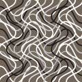 Black white silver curly line on brown background