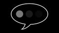 Black and white simple attractive speech chat bubbles for text and chatting.