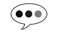 Black and white simple attractive speech chat bubbles for text and chatting.