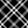 Black white simple check plaid seamless pattern