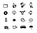 Black and white simple icons house colection