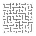 Black and white simple maze puzzle, vector