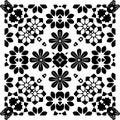 Black and white simple star shape geometric seamless pattern, vector Black and white simple star shape geometric seamless pattern, Royalty Free Stock Photo