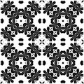 Black and white simple star shape geometric seamless pattern, vector Black and white simple star shape geometric seamless pattern, Royalty Free Stock Photo