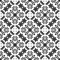 Black And White Simple Star Shape Geometric Seamless Pattern, Vector Black And White Simple Star Shape Geometric Seamless Pattern,