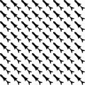 Black and white simple star shape geometric seamless pattern, vector